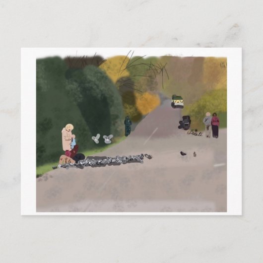 グラスゴー食べ物を与えスコットランドハガキ ポストカード (正面)