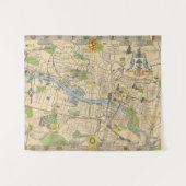 グラスゴー、イギリスの地図 タペストリー (正面(横))