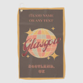 グラスゴー・シティ・スコットランド英国の英国のゴルフ・ゴルファー ゴルフタオル (正面)