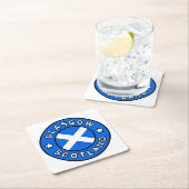 グラスゴー・スコットランド スクエアペーパーコースター (インサイチュ)