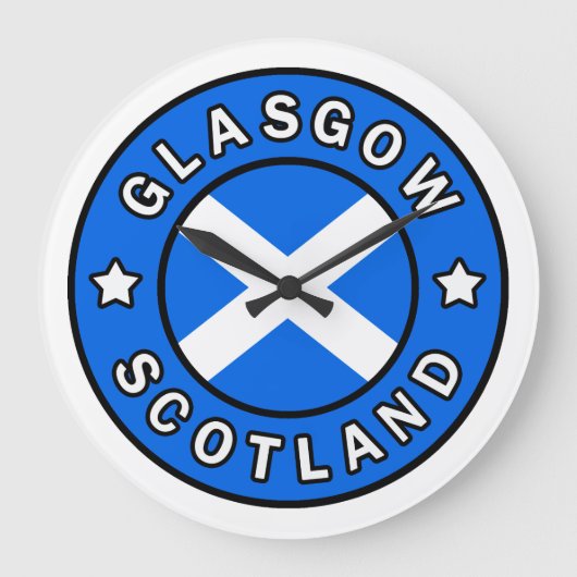 グラスゴー・スコットランド ラージ壁時計 (正面)