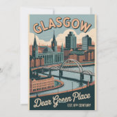 グラスゴー スコットランド レトロ風景 旅行 シーズンカード (裏面)