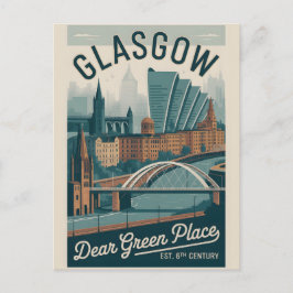 グラスゴー スコットランド レトロ風景 旅行 ポストカード