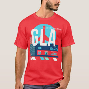 グラスゴーGLA空港コード手荷物ラベル Tシャツ