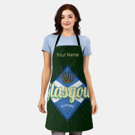グラスゴーUKシティスコットランドレトロバグパイズヴィンテージ エプロン