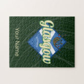 グラスゴーUKシティスコットランドレトロバグパイズヴィンテージ ジグソーパズル (横)