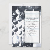 グラスシャンデリアグラム婚約パーティ招待状 招待状 (正面)