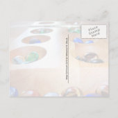 グラスストーン付き木カラフル製マンカラヤード ポストカード (裏面)