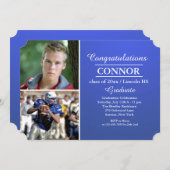 グラスタイリッシュード写真卒業招待状 招待状 (正面/裏面)