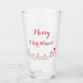 グラスタンプラー – サンタクロースとそりの挨拶 タンブラーグラス (正面)