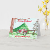 グラストンベリーバイクツアー誕生日カード カード (黄色い花)