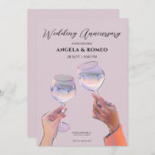 グラストースト応援結婚の記念日 招待状 (正面/裏面)