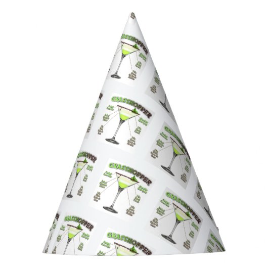 グラスパーカクテルレシピアート パーティーハット (正面)