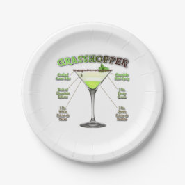 グラスパーカクテルレシピアート ペーパープレート