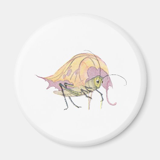 グラスパーグレーと松葉杖 マグネット (正面)