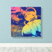 グラスファイバーのサマーアイスクリームのコーン キャンバスプリント (インサイチュ (ウッドフロア))