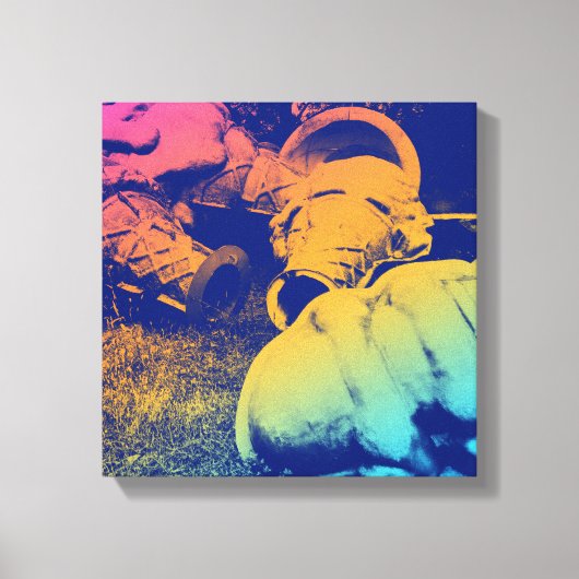 グラスファイバーのサマーアイスクリームのコーン キャンバスプリント (正面)