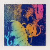 グラスファイバーのサマーアイスクリームのコーン ジグソーパズル (横)