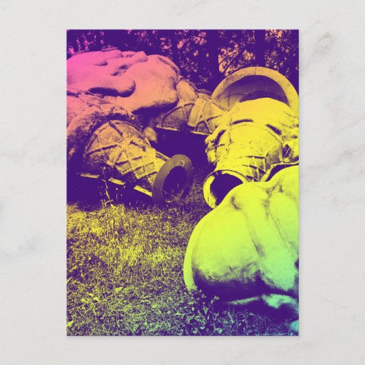 グラスファイバーのサマーアイスクリームのコーン ポストカード (正面)