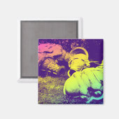 グラスファイバーのサマーアイスクリームのコーン マグネット (正面/裏面)