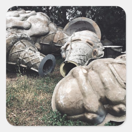 グラスファイバー墓地アイスクリームコーン スクエアシール (正面)