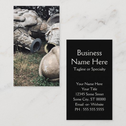 グラスファイバー墓地アイスクリームコーン 名刺 (正面/裏面)