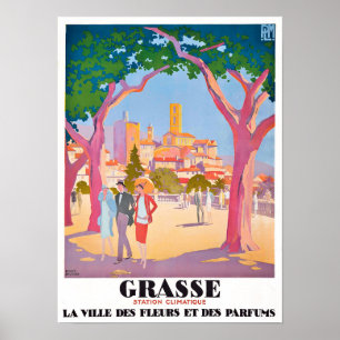 グラスフランスヴィンテージ旅行 ポスター