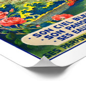 グラスフランスヴィンテージ旅行 ポスター (角)