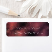 グラスブルガンディマルーンノワール差出人住所ラベル ラベル (インサイチュ)