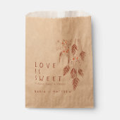 グラスベリー水のカラースケッチ秋の結婚式 フェイバーバッグ (正面)