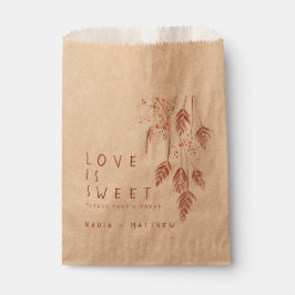 グラスベリー水のカラースケッチ秋の結婚式 フェイバーバッグ