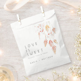 グラスベリー水のカラースケッチ秋の結婚式 フェイバーバッグ