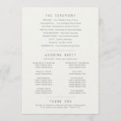 グラスベリー水のカラースケッチ秋の結婚式 プログラム (裏面)