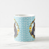 グラスマグを着たラブリーフロフキャット コーヒーマグカップ (中央)