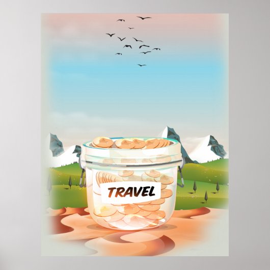 グラスマネー旅行用ジャー ポスター (正面)