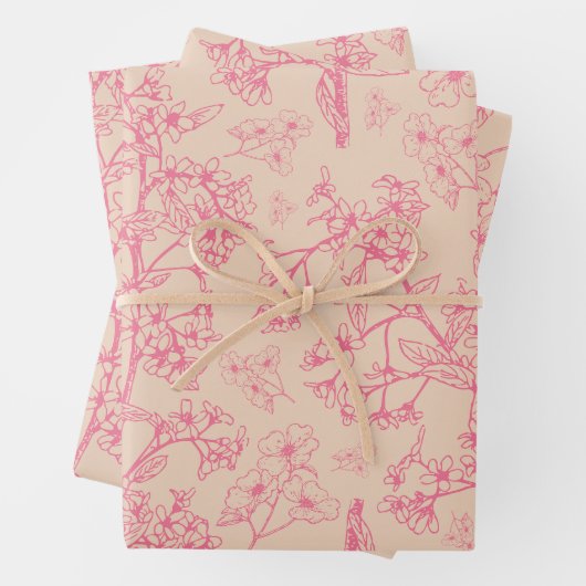 グラスメアガーデンヴィンテージモダン植物模様 ラッピングペーパーシート (インサイチュ)