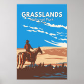 グラスランズ国立公園カナダ旅行芸術ヴィンテージ ポスター (正面)