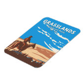 グラスランズ国立公園カナダ旅行芸術ヴィンテージ マグネット (左側)