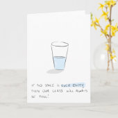 グラス半開きグリーティングカード カード (黄色い花)