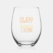 グラス遠くにおもしろいパーソナライズされた1 ステムなしワイングラス (正面)