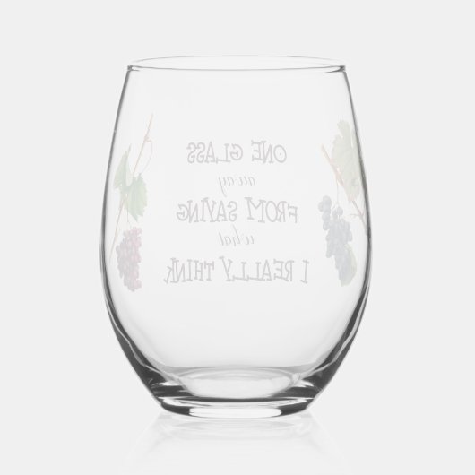 グラス遠くに1つ ステムなしワイングラス (裏面)