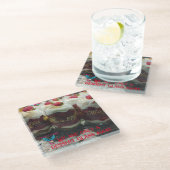 「グラス遠くに」コースター ガラスコースター (アングル)