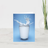 グラス飲料ノートカードでのミルクのスプラッシュ カード (正面)