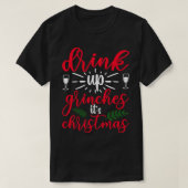 グラス1を飲む Tシャツ (デザイン正面)