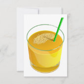 グラス1杯のジュース招待状 招待状 (正面)