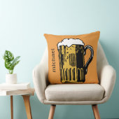 グラス・オブ・ビール名前をカスタムする&カラー装飾用クッション クッション (椅子)