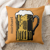 グラス・オブ・ビール名前をカスタムする&カラー装飾用クッション クッション (ブランケット)