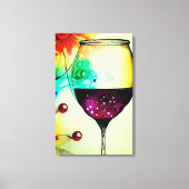 グラス・オブ・ワイン キャンバスプリント (正面)