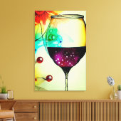 グラス・オブ・ワイン キャンバスプリント (インサイチュ (リビング))