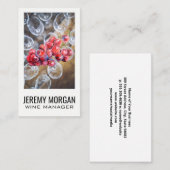 グラス・オブ・ワイン |ブドウのつる植物 名刺 (正面/裏面)